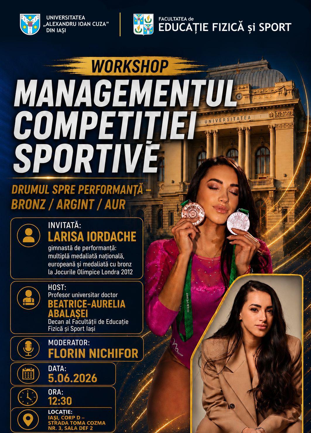 Workshop -„Managementul competiției sportive – drumul spre performanță”